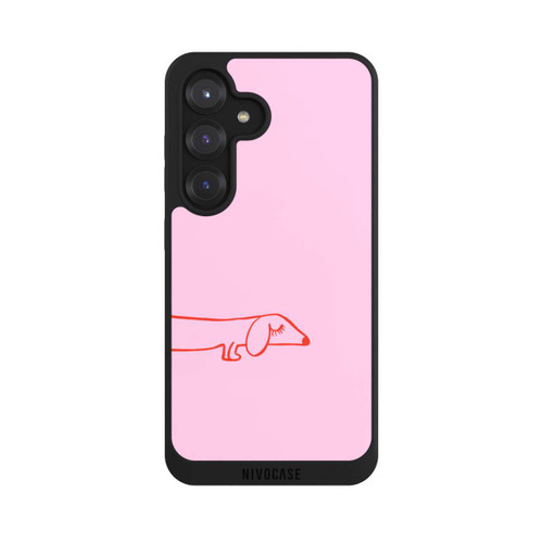 Samsung Galaxy S25 NIVOpure Dachshund Illustration Pink
