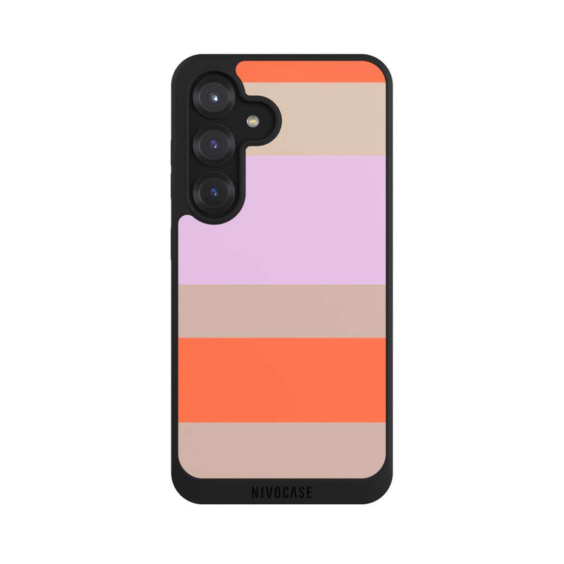 Galaxy S25 NIVOpure Moca Lila Orange Stripes