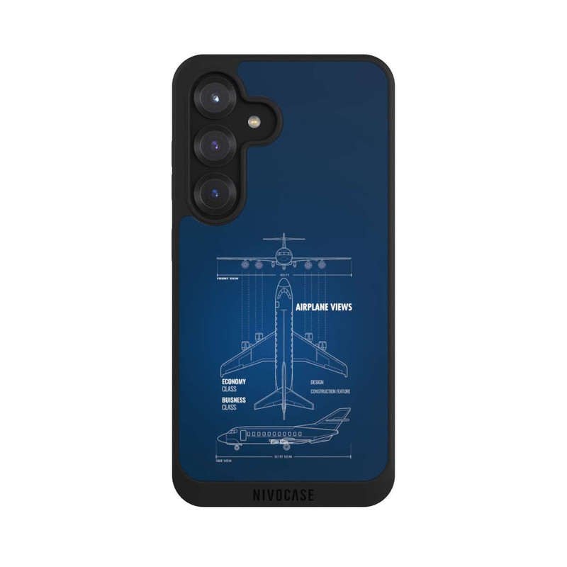 Galaxy S25 NIVOpure Flugzeug-Wireframe