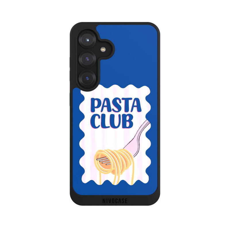 Galaxy S25 NIVOpure Pasta Club in Blue and Pink