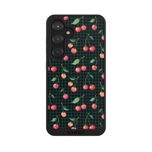 Samsung Galaxy S25 NIVOpure Cherries and Green Gingham