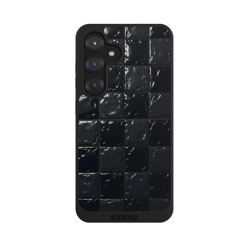 Galaxy S25 NIVOpure Black Tile Pattern look with AI