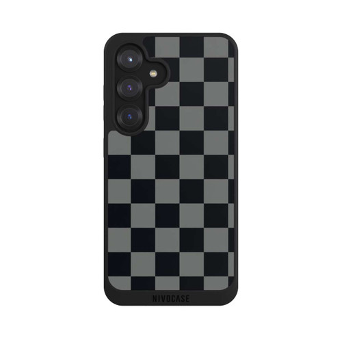 Samsung Galaxy S25 NIVOpure Schachbrett Schwarz Grau