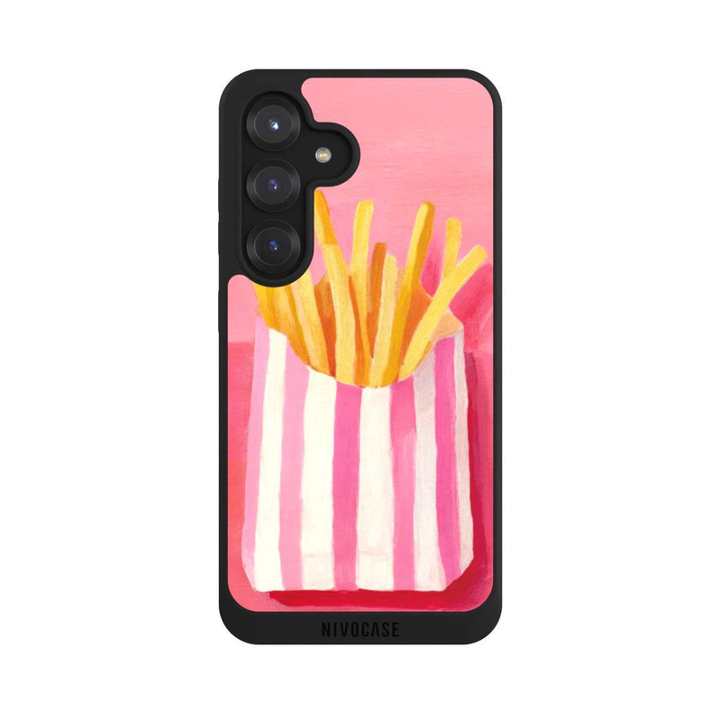 Galaxy S25 NIVOpure Retro Pommes Pink Watercolor