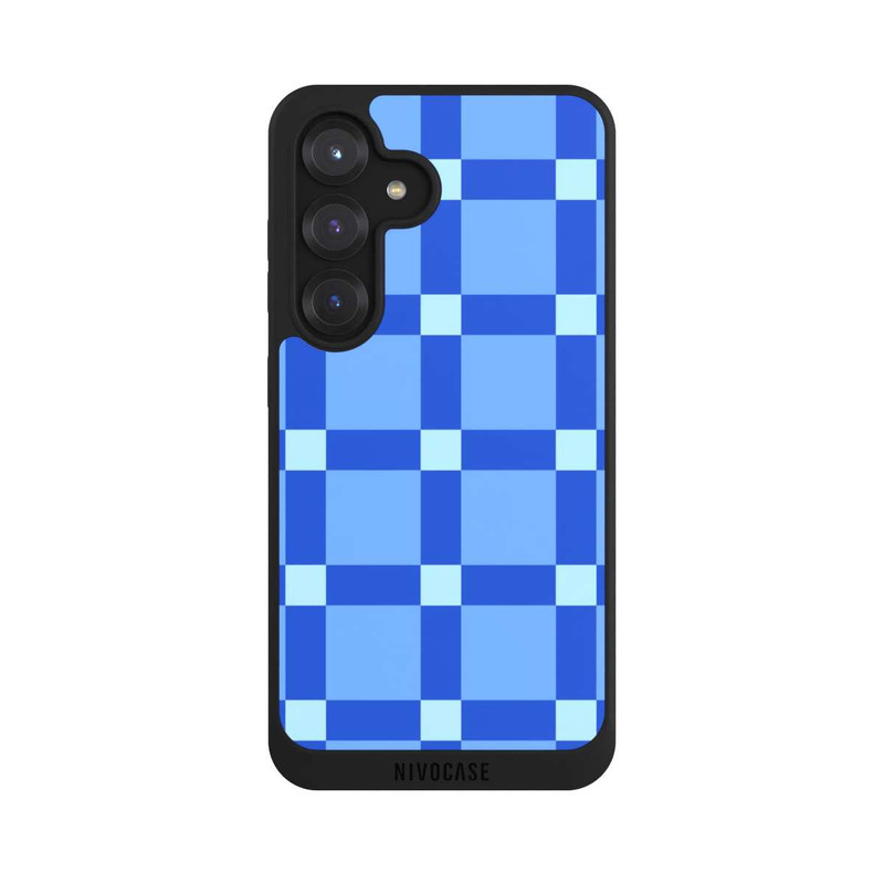 Galaxy S25 NIVOpure Big Blue Checked Pattern