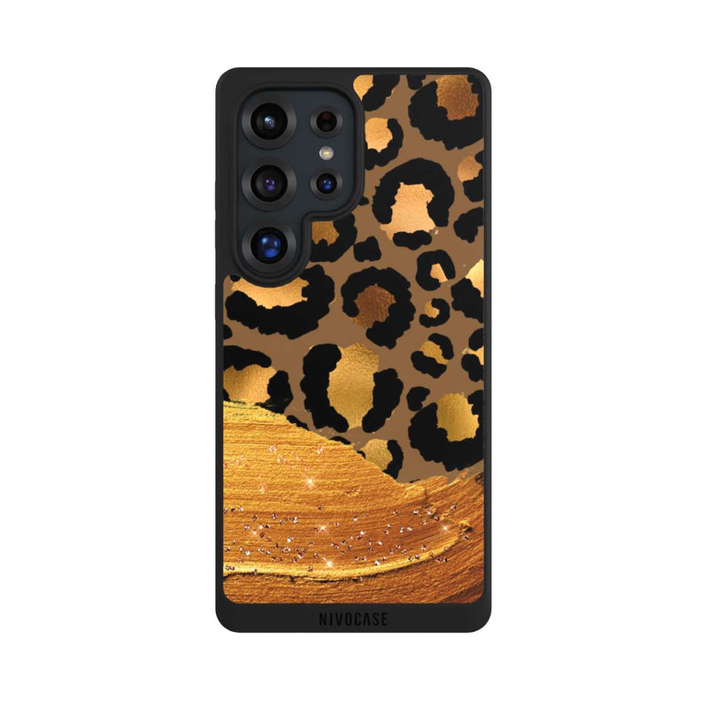 Galaxy S25 Ultra NIVOpure Dark Golden Leopard Glitterlook