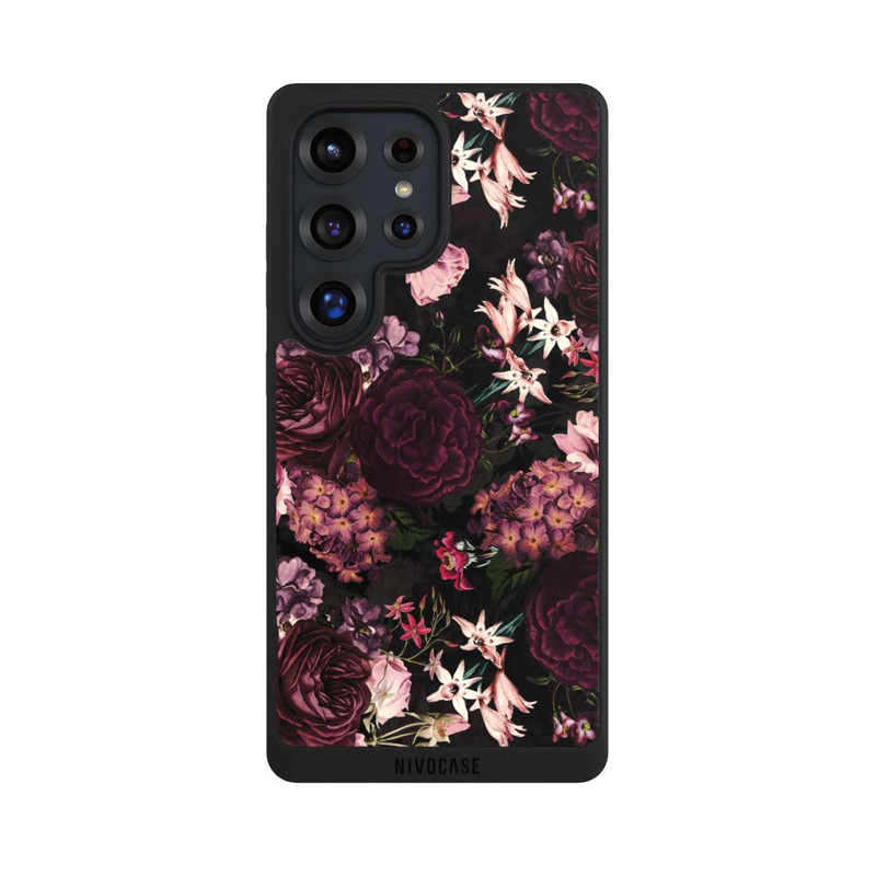 Galaxy S25 Ultra NIVOpure Blumentapete dunkelviolett
