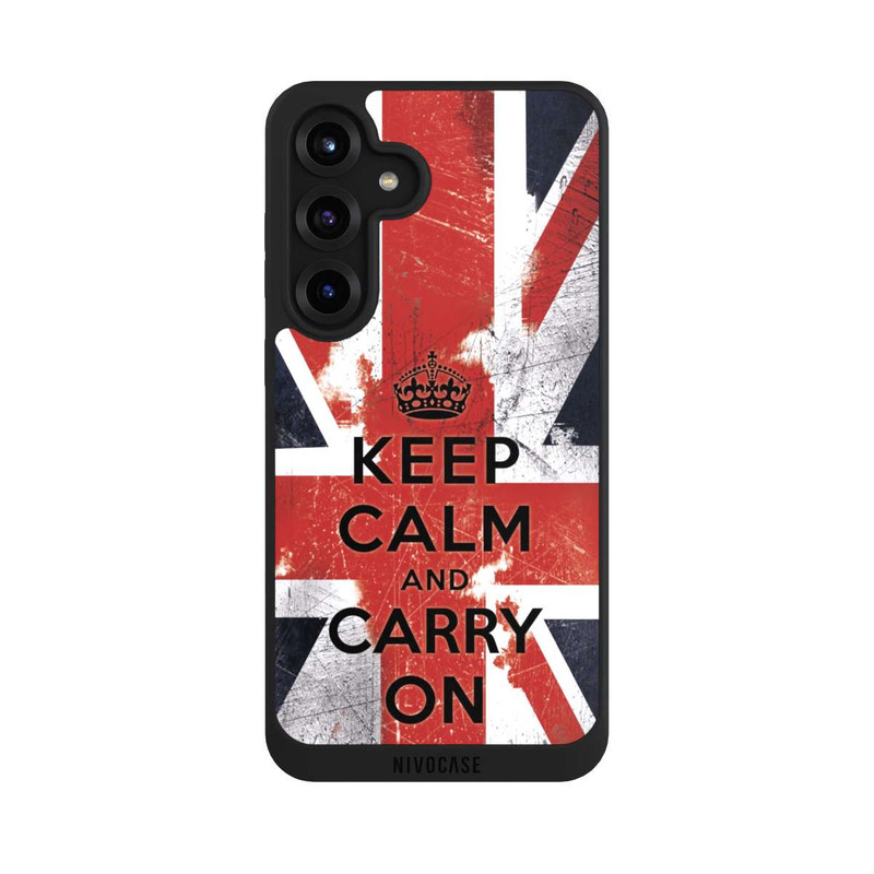 Galaxy S25 + NIVOpure Keep Calm and Carry on - Anglais