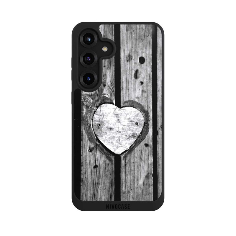 Galaxy S25 + NIVOpure Hölzernes Herz