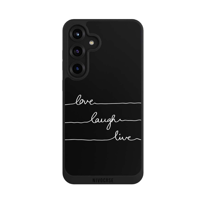 Galaxy S25 + NIVOpure Love Laugh Live blanc/noir