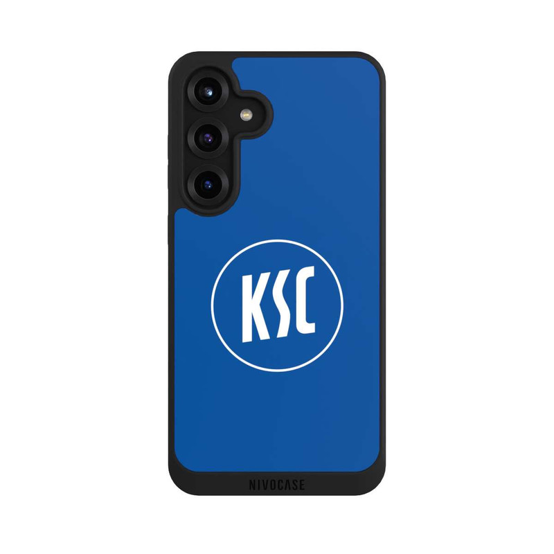 Galaxy S25 + NIVOpure KSC Logo auf Blau
