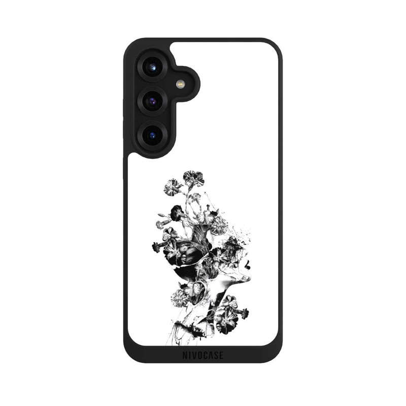 Galaxy S25 + NIVOpure Gebrochen Schwarz/Weiß