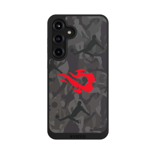 Samsung Galaxy S25+  NIVOpure Belgisch Rot Flammen Camouflage Grau