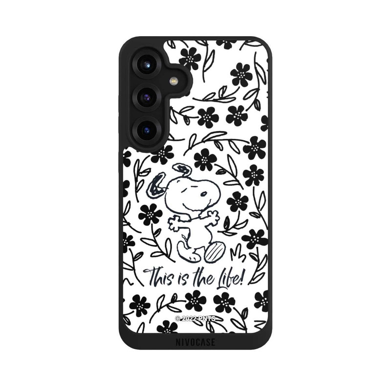 Galaxy S25 + NIVOpure Snoopy schwarz und weiß This Is The Life