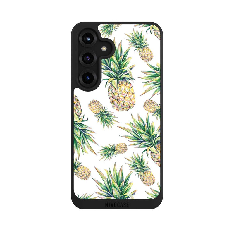 Galaxy S25 + NIVOpure Pineapple-weißer Hintergrund 