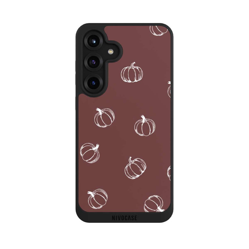 Galaxy S25 + NIVOpure Kürbiszeit Muster Braun