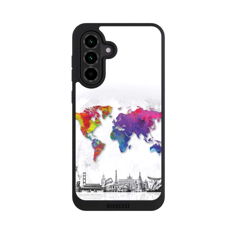 Galaxy A36 5G NIVOpure Weltkarte mit Skyline