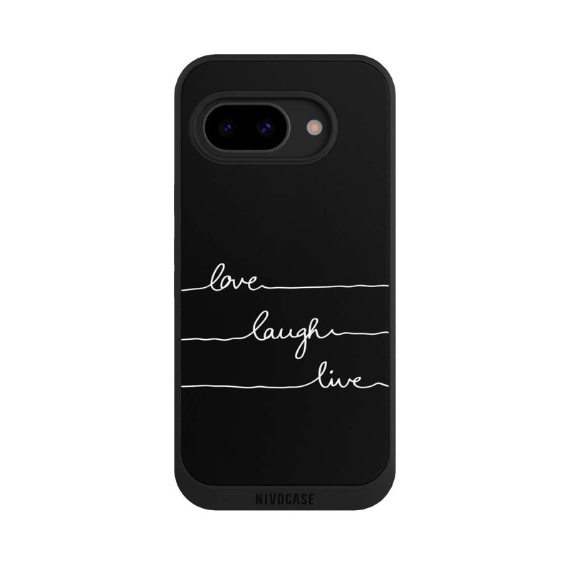 Pixel 9a NIVOpure Love Laugh Live blanc/noir