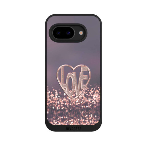 Google Pixel 9a NIVOpure LOVE Glitzerrosa