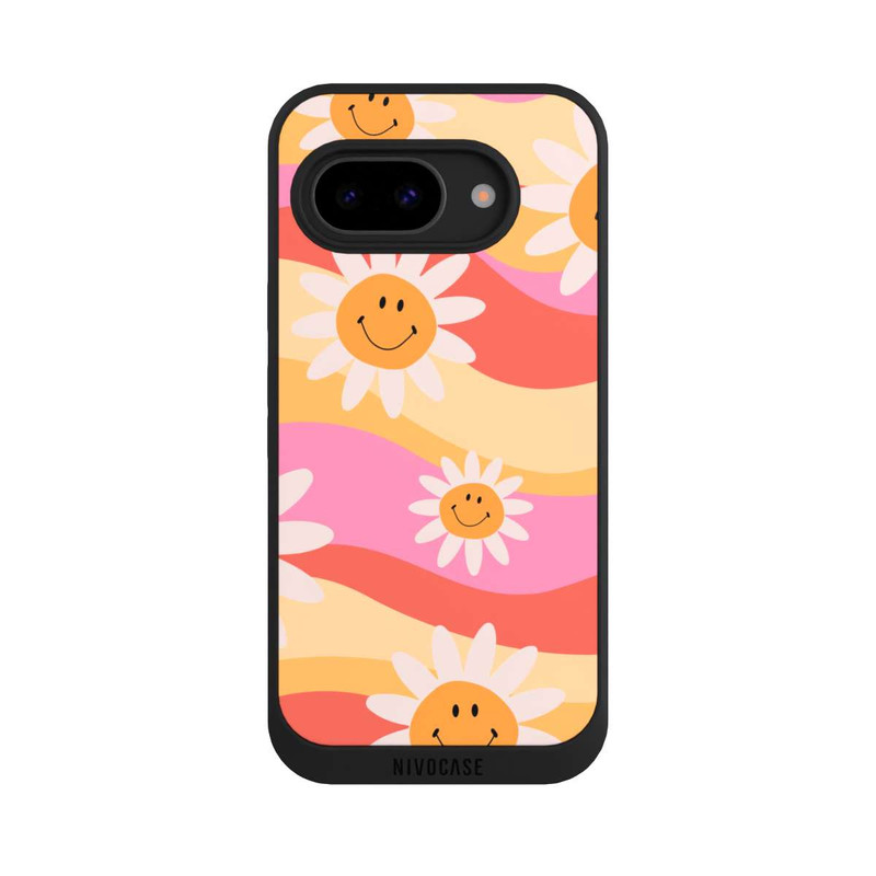 Pixel 9a NIVOpure Retro Smiles Orange Colorful