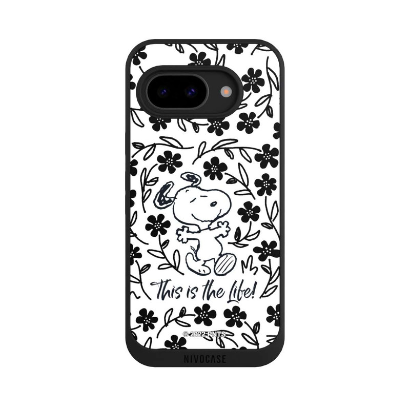 Pixel 9a NIVOpure Snoopy This Is The Life Noir & Blanc