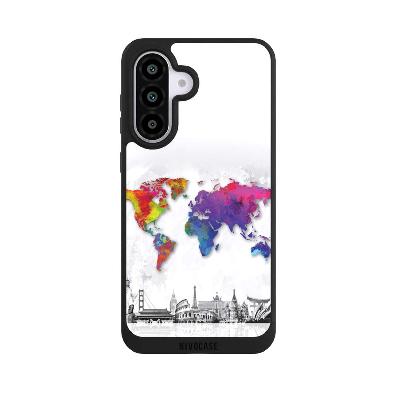 Galaxy A56 5G NIVOpure Carte du monde avec l'horizon