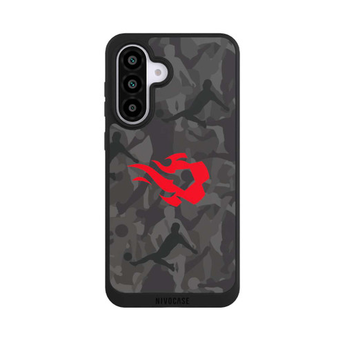 Samsung Galaxy A56 5G NIVOpure Belgique Red Flames Camouflage Gris
