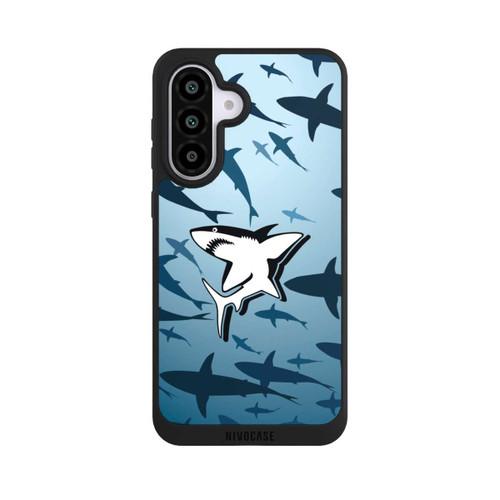 Samsung Galaxy A56 5G NIVOpure Haie Muster Blau