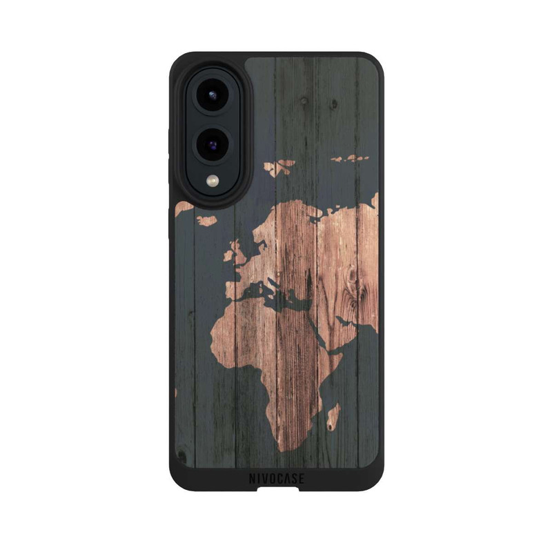 Galaxy S25 Edge NIVOpure Wooden World Map