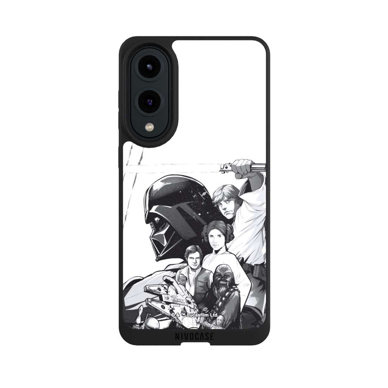 Galaxy S25 Edge NIVOpure Personnages StarWars - Noir et Blanc