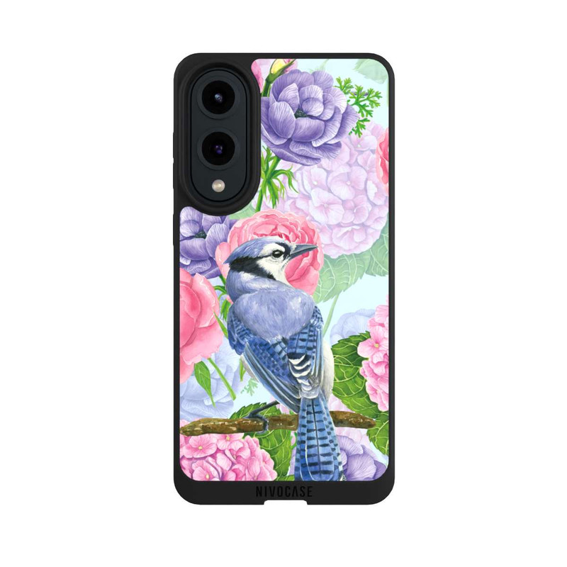 Galaxy S25 Edge NIVOpure Geai bleu & fleurs