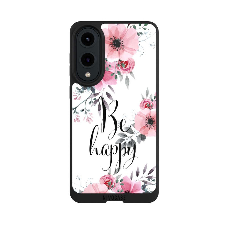 Galaxy S25 Edge NIVOpure Be Happy Blumen