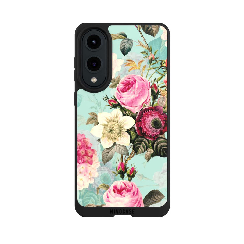 Galaxy S25 Edge NIVOpure Türkisfarbene Rosentapete