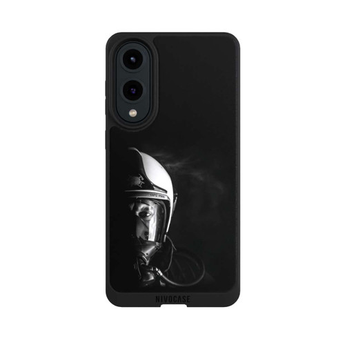 Samsung Galaxy S25 Edge NIVOpure Feuerwehrmann Nahaufnahme Schwarz