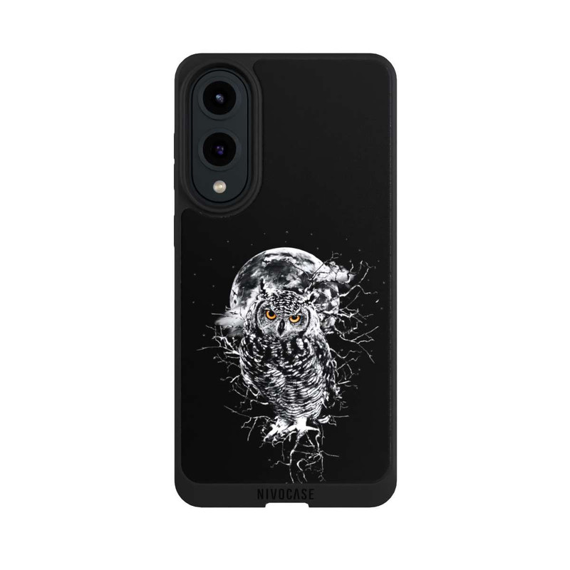 Galaxy S25 Edge NIVOpure Chouette en noir et blanc