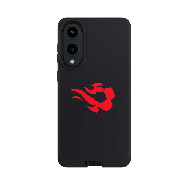 Galaxy S25 Edge NIVOpure Belgique Red Flames Noir