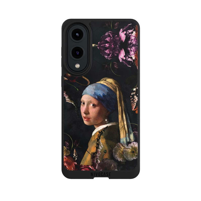 Galaxy S25 Edge NIVOpure Mädchen mit Perlenohrringen und Rosen