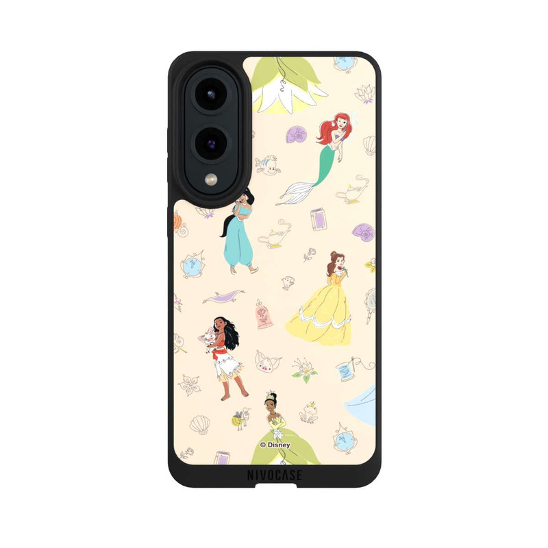Galaxy S25 Edge NIVOpure Princess Pattern Beige Disney Princess