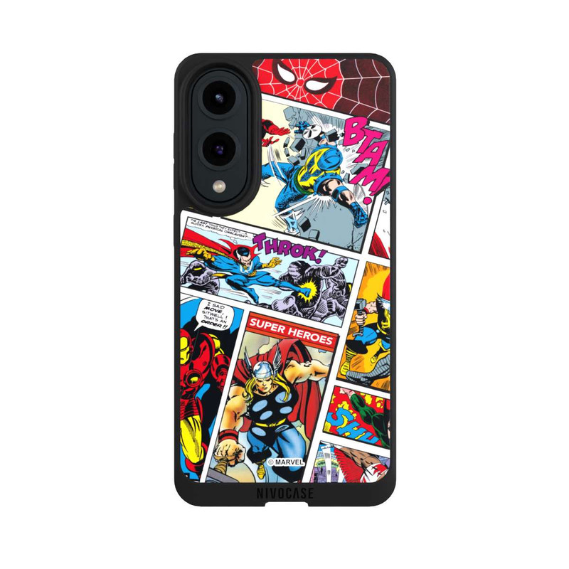 Galaxy S25 Edge NIVOpure Marvel Retro Comic Blue