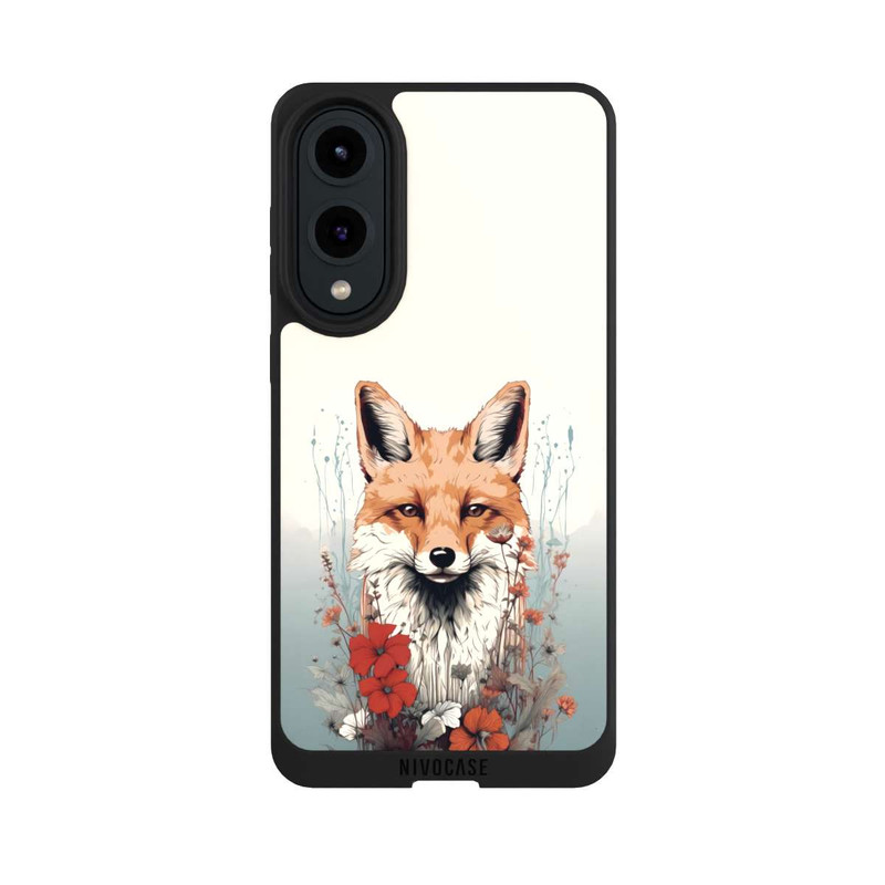 Galaxy S25 Edge NIVOpure Renard avec des fleurs