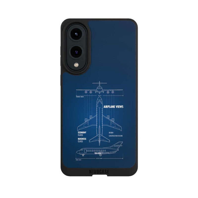 Galaxy S25 Edge NIVOpure Flugzeug-Wireframe