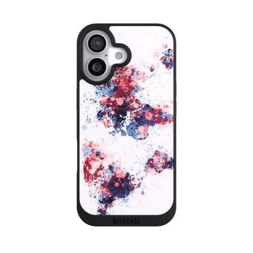  NIVOpure World Map Paint Splashes Blue Red