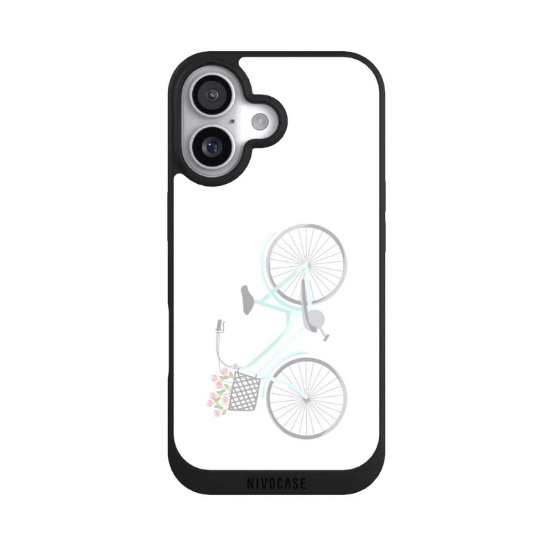iPhone 17 NIVOpure Retro Fahrrad weißer Hintergrund 