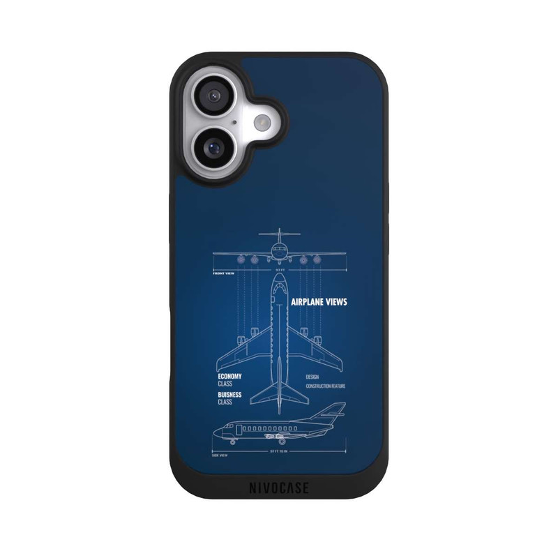 iPhone 17 NIVOpure Flugzeug-Wireframe