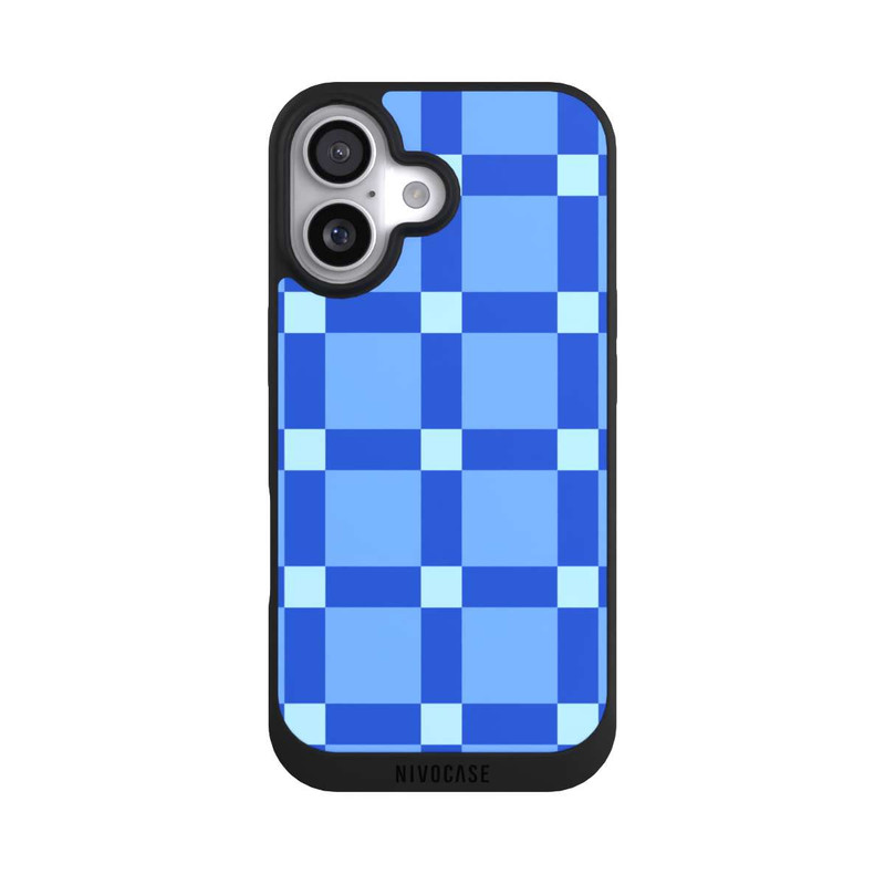 iPhone 17 NIVOpure Big Blue Checked Pattern