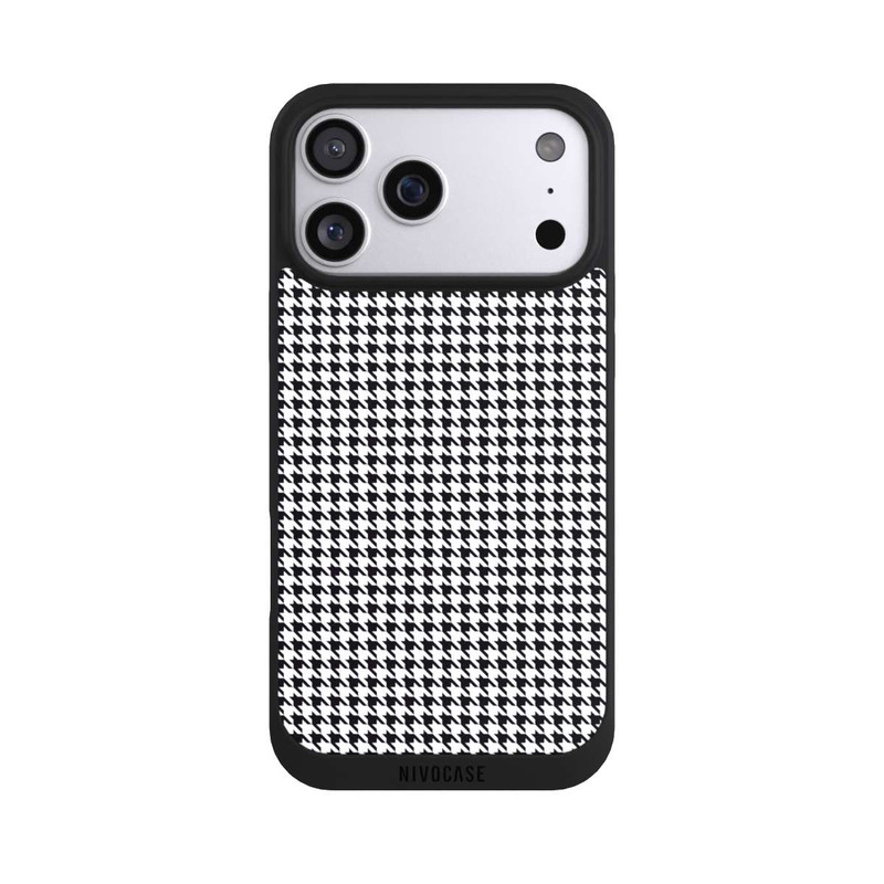 iPhone 17 Pro Max NIVOpure Hahnentritt Schwarz Weiß