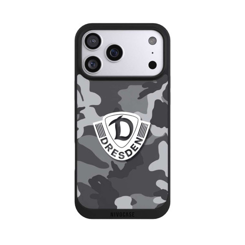 Apple iPhone 17 Pro Max NIVOpure Dresden Camouflage Grau - Dynamo Dresden