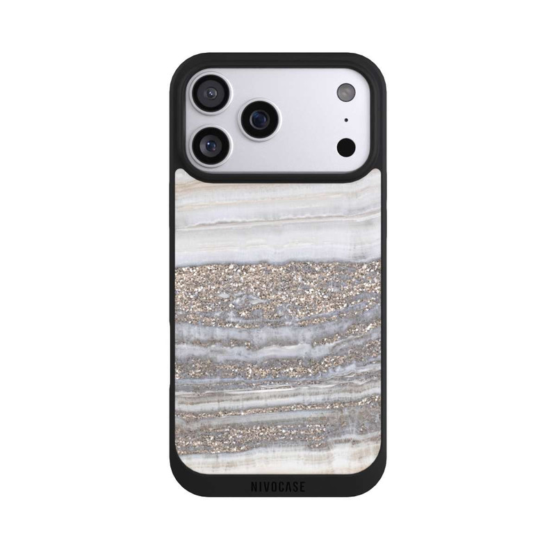 iPhone 17 Pro Max NIVOpure White Glitter Marble Look