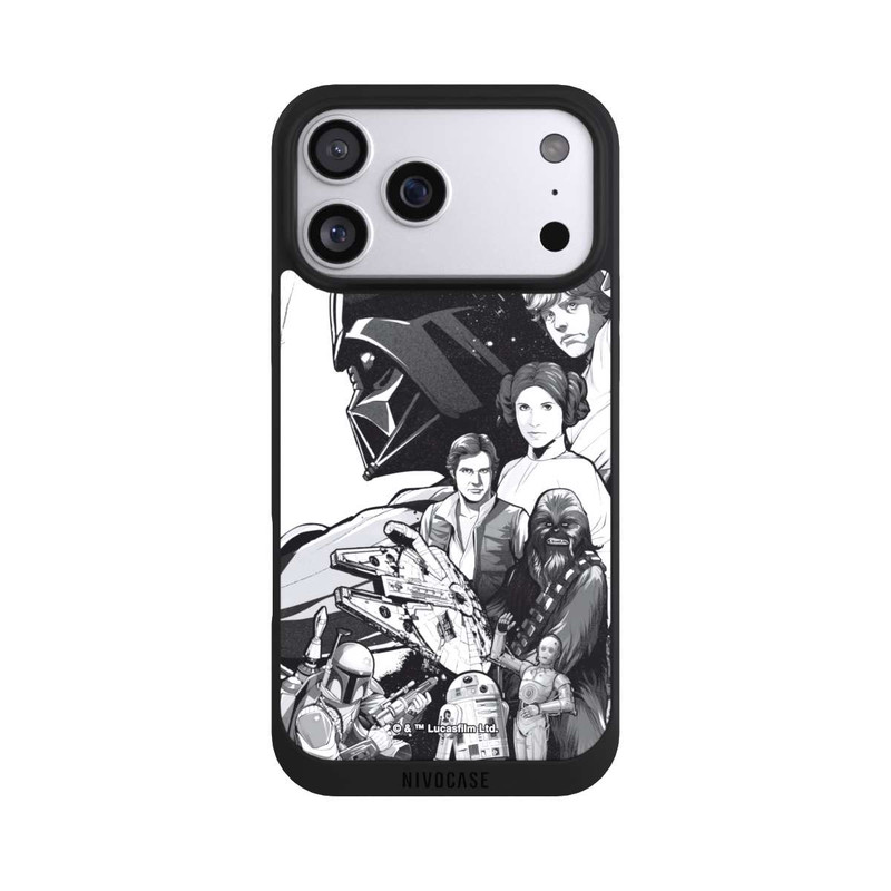 iPhone 17 Pro Max NIVOpure StarWars Charaktere - Schwarz-Weiß