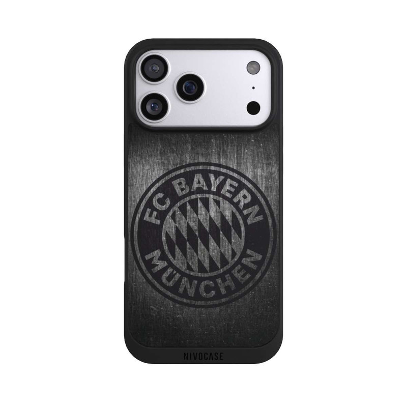 iPhone 17 Pro Max NIVOpure Metalllook FCB Logo einfarbig